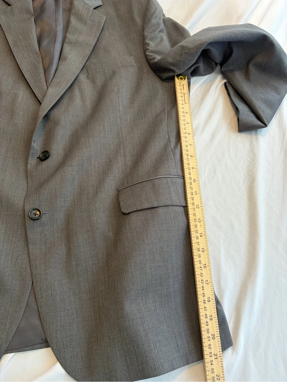 Stafford Men's Gray Two-Button Sport Coat, Classic Fit, Sizse 46L